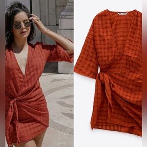 Zara Gauze Mini Dress